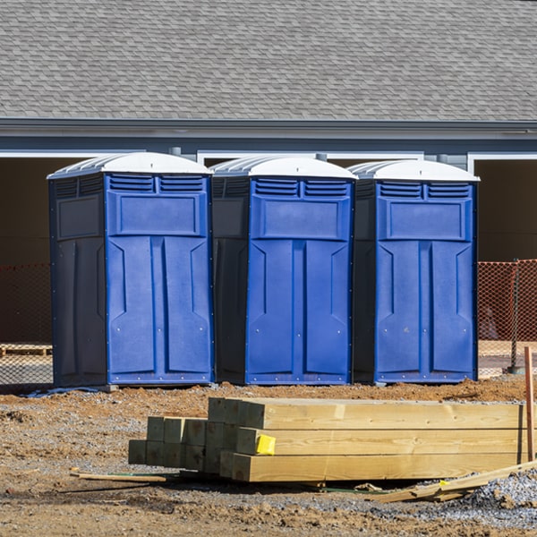 what is the expected delivery and pickup timeframe for the portable restrooms in Floris